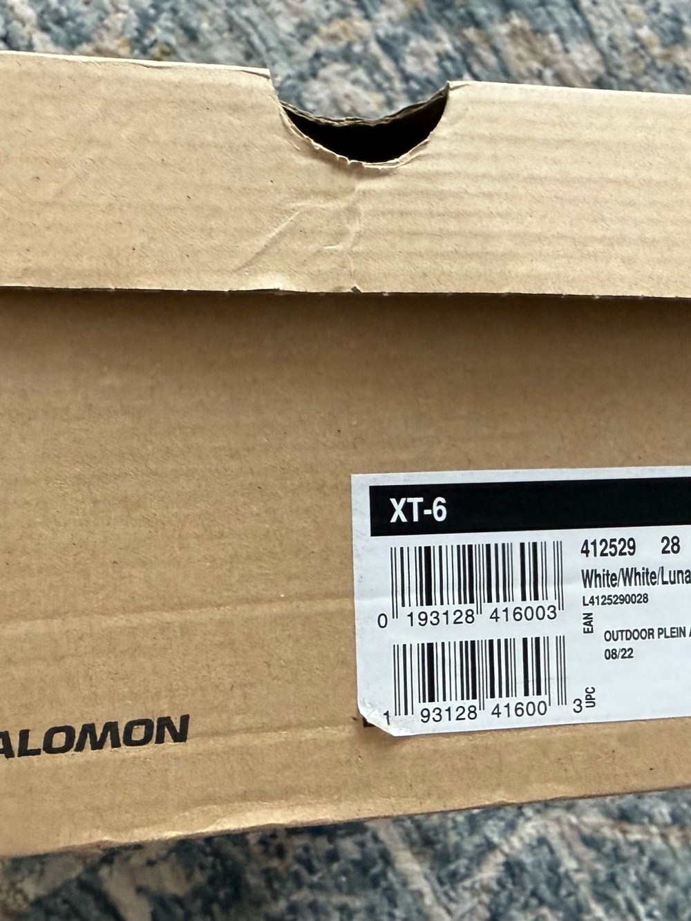Salomon XT-6 White Lunar Rock - Picture 4 of 5